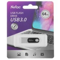 USB 3.0 Flash 64 Gb Netac U278 черный/серебро (NT03U278N-064G-30PN)