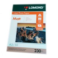Матовая фотобумага LOMOND 0102156, 230гр, А3, 50 листов