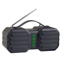 Портативная Bluetooth колонка Perfeo "STAND" FM, MP3 microSD, AUX, мощность 10Вт, 4000 mAh, черно/зеленая (PF_A4330)