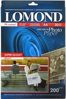 Суперглянцевая фотобумага LOMOND 1101112, А4, 200г/м, 20л